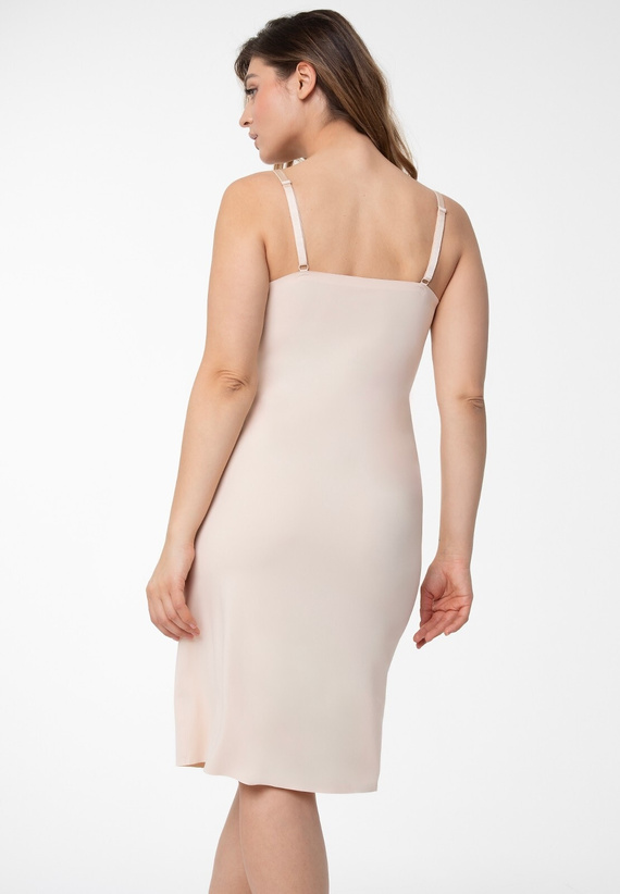 Soft & Smooth slip Julimex Long bézs - varrásmentes, kényelmes, láthatatlan a ruha alatt