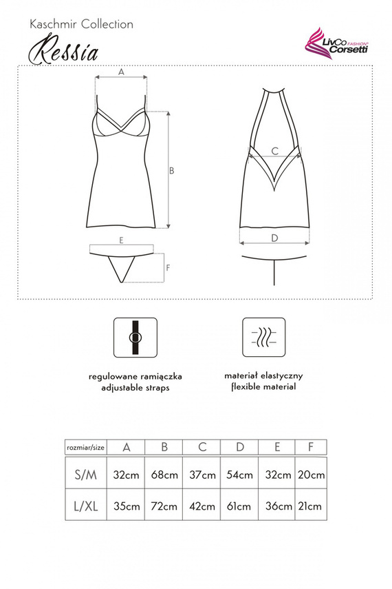 Ressia LC 90593 Szett, alsógatya és tanga LivCo Corsetti Fashion