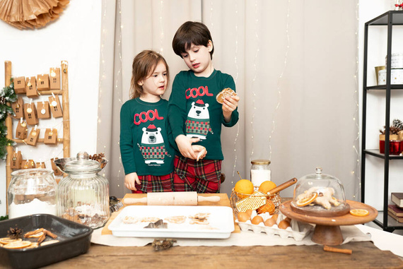 Tess Gyermek pizsama Italian Fashion - zöld/print