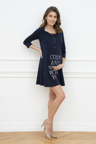 Balzsam Terhesség és szoptatás póló. 3/4 ujjú Italia Fashion - tengerészkék