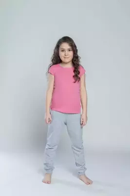 Tola T-shirt lányoknak, rövid ujjú olasz divat - rózsaszín