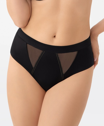 Brazília alsónadrág B002 Lilu Gorsenia fekete - hímzés, mikroszálas, kényelmes