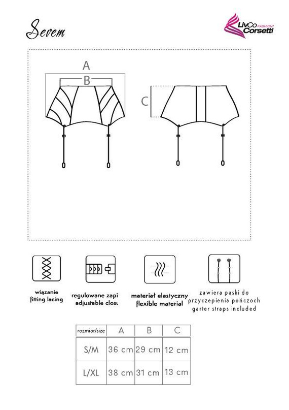 Sevem LC 90277-1 LivCo Corsetti LivCo Corsetti Divatos harisnyatartó öv