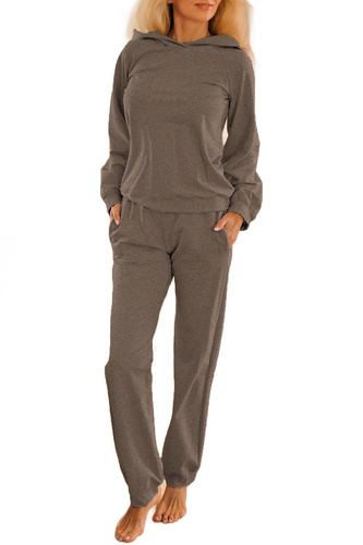 Brav női tréningruha Mirale | Kényelmes pamut szett | Lengyel gyártmány - szürke