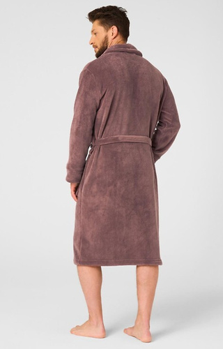 MGL 255 B25 Férfi barna fürdőköpeny - klasszikus, puha, derékban megkötve