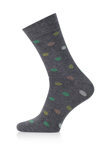 M21 Férfi hosszú zokni olasz divat - c.melange/zöld