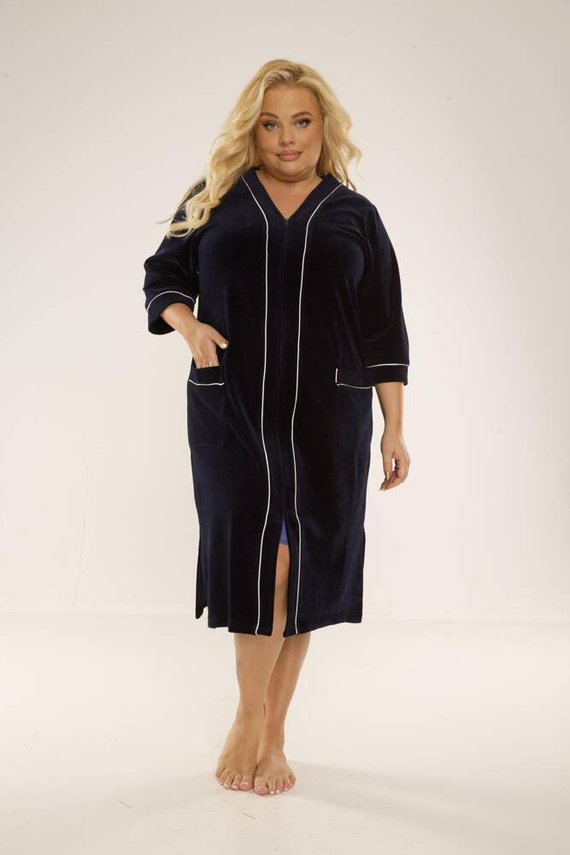 974 / 352 Velúr női köntös Forex - tengerészkék