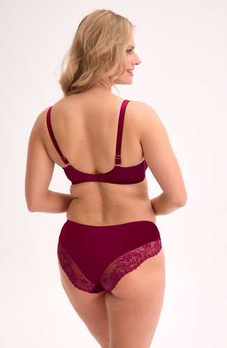 Gaia Jovana GFP 1313 bordó - klasszikus, csipkés, hálós bugyi