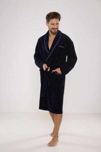 666 Ronaldo férfi köntös De Lafense - tengerészkék