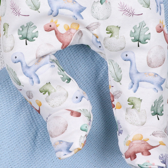 ABN-5572 Dino Explorer baba fél zokni Nini nyomtatás | organikus pamut, kényelmes szabás