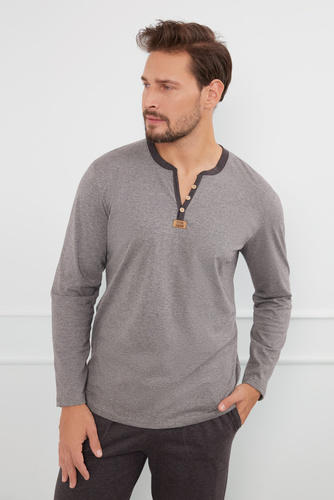 Julius Férfi hosszú ujjú pizsama, hosszú nadrág Italian Fashion - ¶r.melange/c.melange