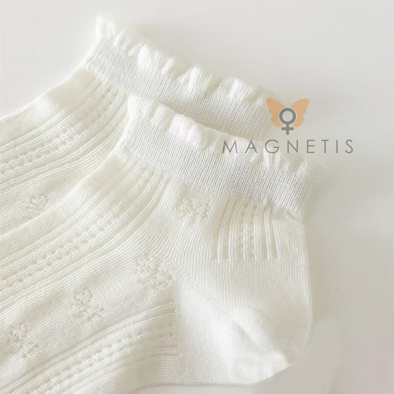 Magnetis CC-251102 női pamut titokzokni ecru finom mintával