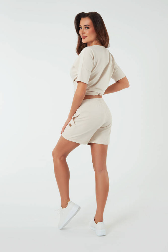 Madri női rövidnadrág Italian Fashion - bézs színben