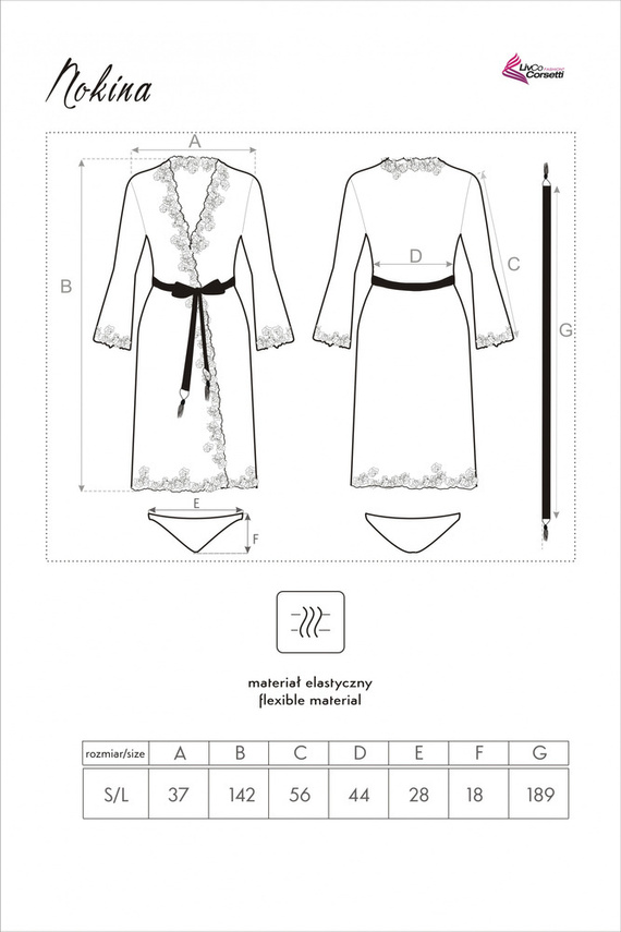 Nokina LC XG055 Női fürdőköpeny LivCo Corsetti Fashion