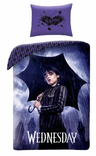 Wednesday Kids 12 Halantex pamut ágynemű - 100% pamut, cipzár, súly 115 g/m²