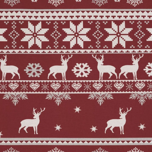 Oslo karácsonyi ágynemű Eurofirany piros - ranforce pamut, kétoldalas