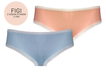 VF-2 Női mélyen dekoltált bugyi 2 csomag Vena kék/mandula