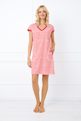 Flota női rövid ujjú ing Italian Fashion - print piros