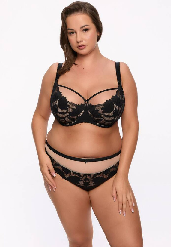 BSM 1134 Keto félig párnázott maxi melltartó Gaia- fekete