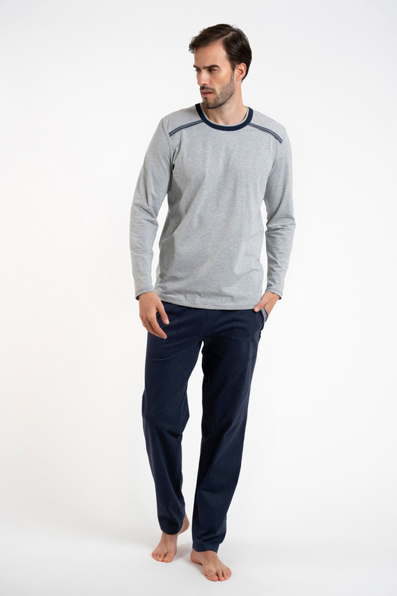 Zbyszek Férfi hosszú ujjú pizsama, hosszú nadrág Olasz divat - melange