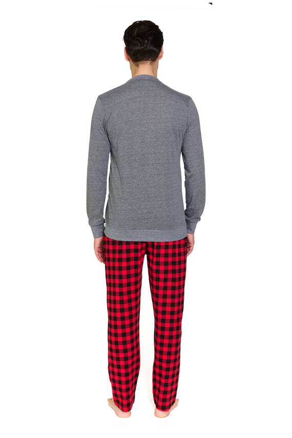 7344 Férfi sötétszürke Doctor Nap pizsama - 100% pamut