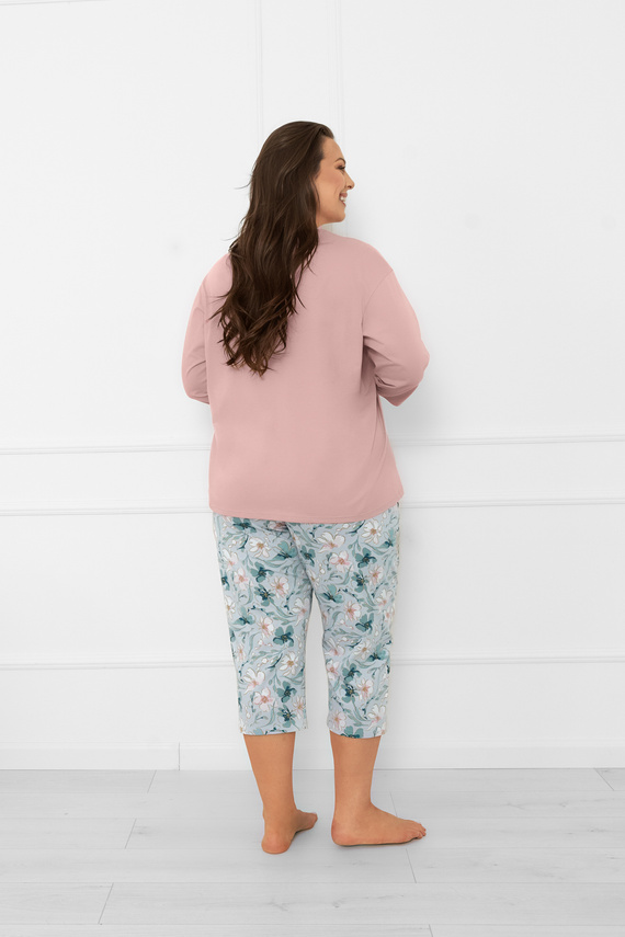 Női pizsama Perlis - 3/4-es ujjú és nadrág, pamut Italian Fashion