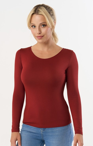 Manati Długi rękaw Bluzka damska Babell - marsala