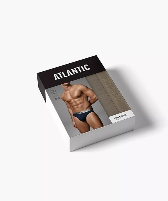 Atlantic 2MP-1589 férfi sport slip – tökéletes illeszkedés, elasztikus derékpánt, 2 darabos csomag