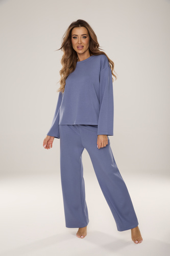 886 Butter Női tréningruha a De Lafense-től - otthoni viselet 'vaj' kötött, farmer anyagból