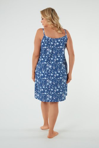 Tulipános hálóing, keskeny pántos Olasz divat - print