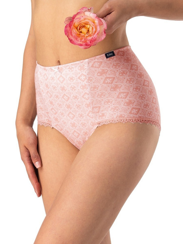 Női pamut bugyi Key LPM 731 fekete-bézs - 2 db dobozonként, klasszikus szabású