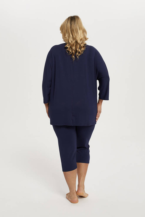 Song Női pizsama 3/4 ujjú, 3/4 nadrág olasz divat - sötétkék