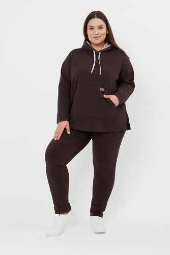 Lagos Női kapucnis pulóver Italian Fashion - barna