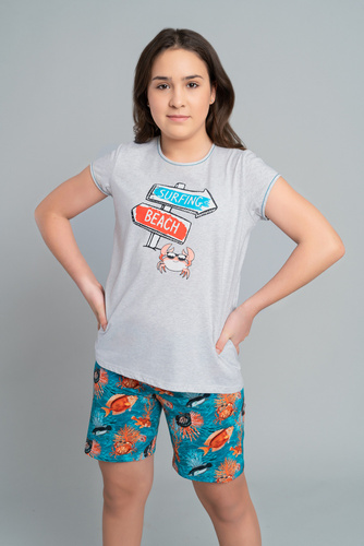 Oceania Lányok pizsamája Italian Fashion - melange/print