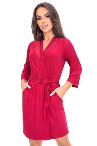 Sonia Donna női köntös csipkével | viszkóz | 7/8 ujj | megkötős