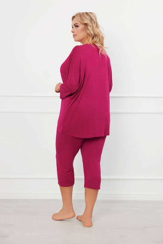 Natura Női 3/4-es pizsama Italian Fashion - bor