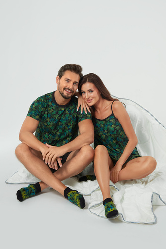 Chill Női pizsama és rövidnadrág Italian Fashion - print/fekete
