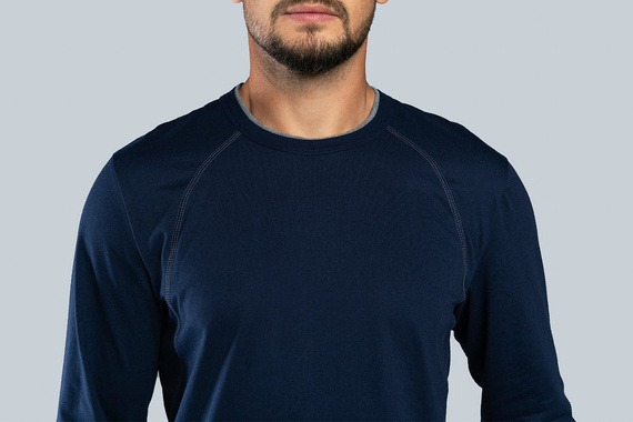 Niko Férfi pizsama hosszú ujjú, hosszú nadrág olasz divat - tengerészkék