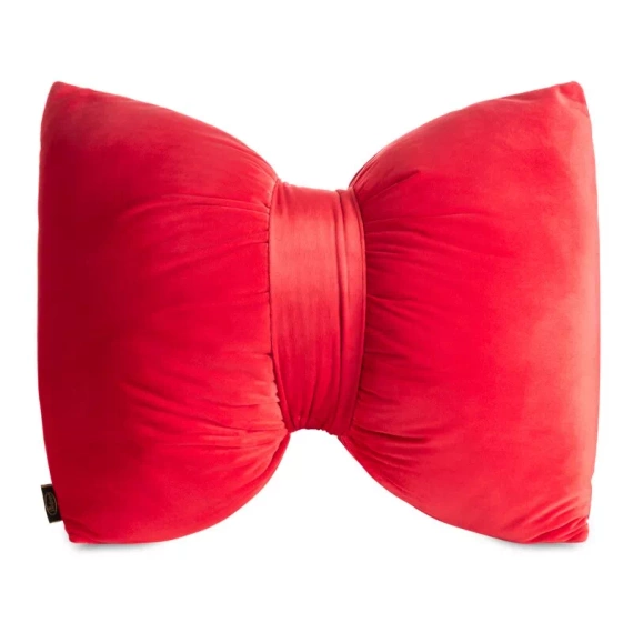 Eurofirany karácsonyi párna piros 45x55 - bársony masni