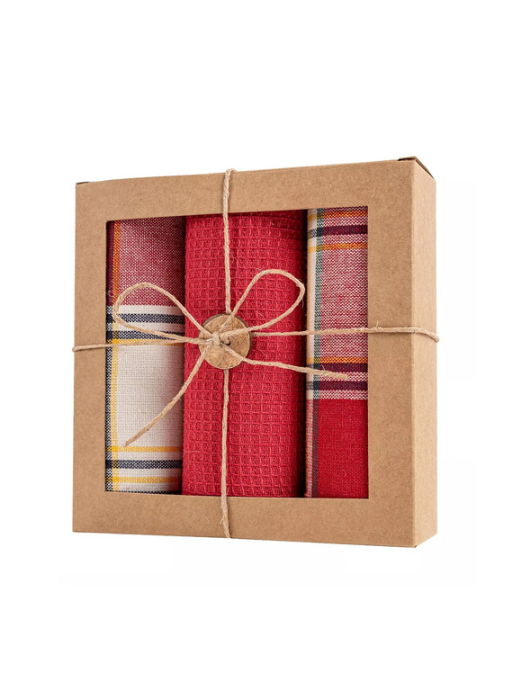 Moraj konyhai szett MRK1500-002 - pamut konyharuha 3 db. dekoratív dobozban