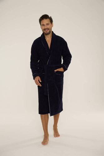 735 Manuele férfi köntös De Lafense - tengerészkék