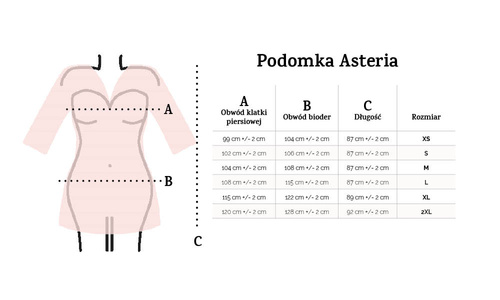 Asteria Podomka Dkaren fekete - szatén csipkével, elegáns és érzéki