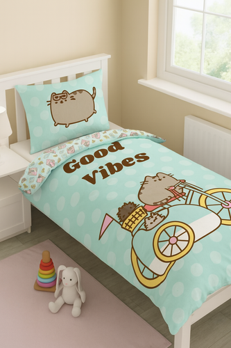 Pusheen menta pamut ágynemű - Halantex PUS-2705BL