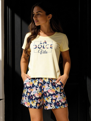 Női pizsama Cornette Dolce Vita 880/331, 100% pamut, rövid ujjú, rövid ujjú