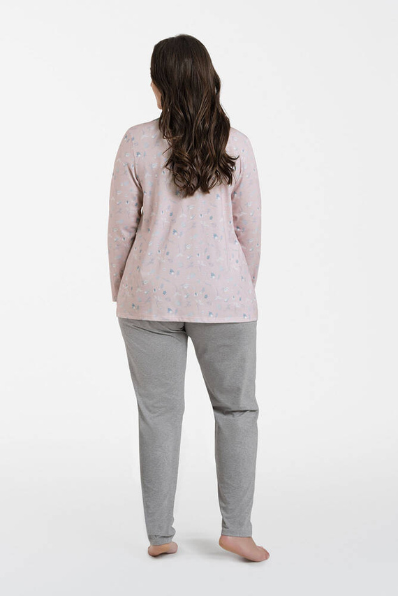 Simona Női hosszú ujjú pizsama és hosszú nadrág Italian Fashion - print/melange