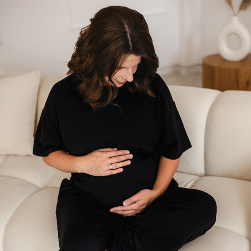 Eevi for Women oversize póló fekete - pamut és modál | Minimalista, kényelmes, kényelmes