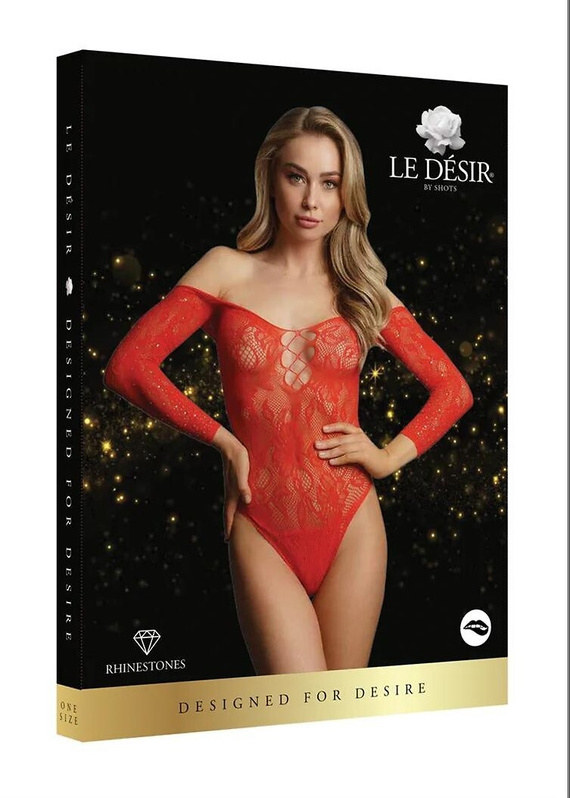 Body DCH004 Le Désir szexi body cirkóniákkal és hálós betéttel