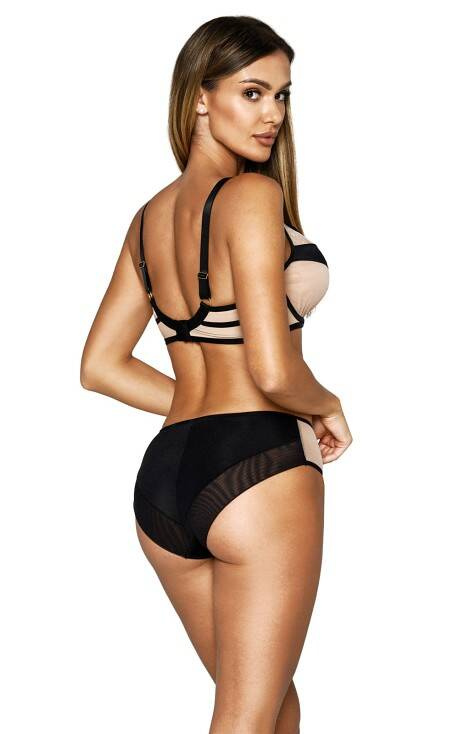 SC-959 Lou II Soft melltartó Kinga - fekete-bézs színben