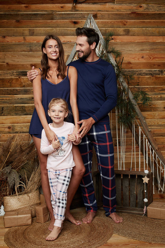 Song Női keskeny pántos pizsama, rövidnadrág Italian Fashion - tengerészkék