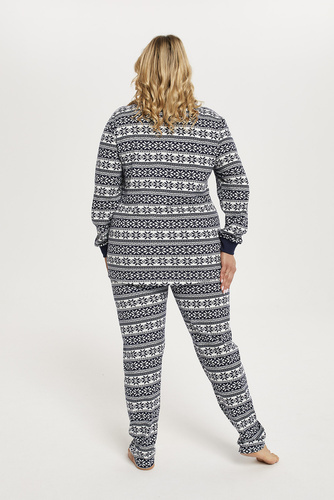 Alaska Női pizsama hosszú ujjú, hosszú nadrágos olasz divat - print/zöld